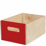 Classic hoge houten lade - rood