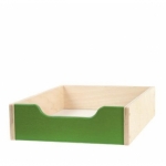 Classic lage houten lade - groen