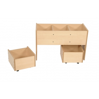 Boekenbak met kisten