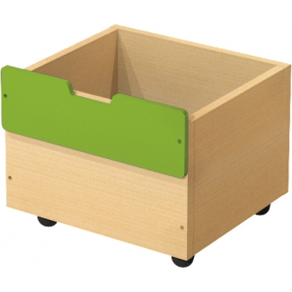 Classic kist op wielen - groen - S  x 2