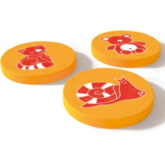 Ronde foam poefjes Dieren