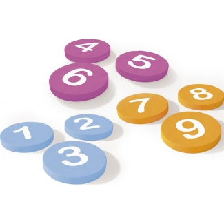 Ronde foam poefjes Nummers