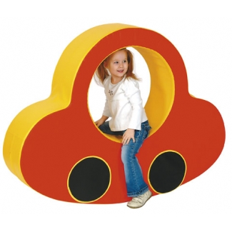 Grote Schommelauto van Foam met kunstleer