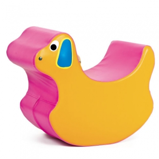 Schommeldiertje hond van Foam met kunstleer