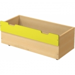 Classic kist op wielen - geel - L