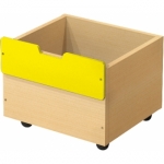 Classic kist op wielen - geel - S