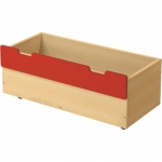 Classic kist op wielen - rood - L