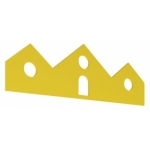 Classic opzetstuk kasteel - geel