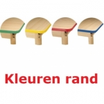 Rechthoekige lage tafel met een rode rand