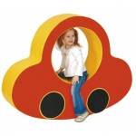 Grote Schommelauto van Foam met kunstleer