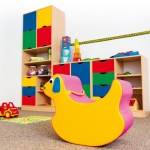 Schommeldiertje hond van Foam met kunstleer