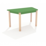 Trapezium lage tafel met een groen blad