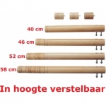 Zeshoekige lage tafel met een groen blad