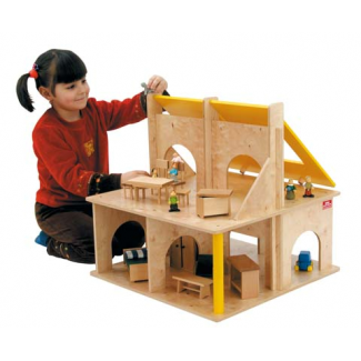 Houten poppenhuis 