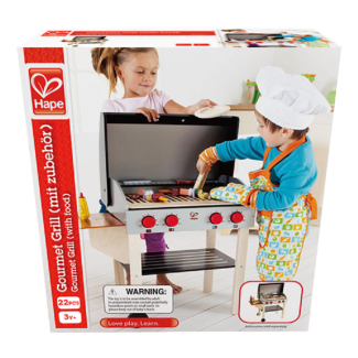 Kinder speel grill met eten!