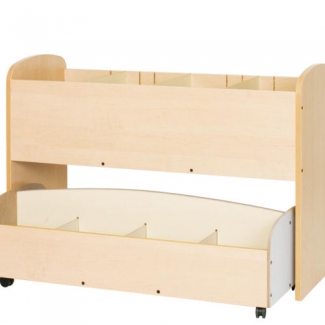 Staande boekenbak ZON inclusief verrijdbare Boekenbak