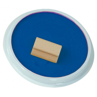 Stempelkussen - blauw