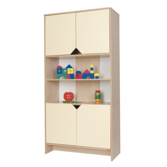 Hoge kinderopvang basis kast ZON met 2 set lage deuren
