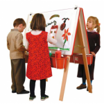   Opklapbare schildersezel voor 4 kinderen