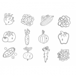 Groenten  stempels