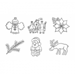 Kerst thema stempels
