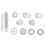 Weer en tijd stempels