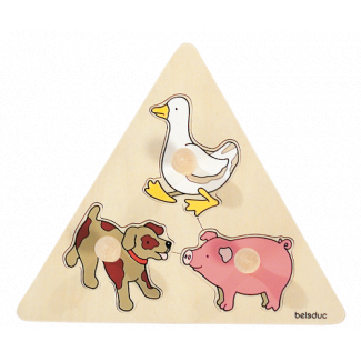 Dieren- Driehoekspuzzel van Beleduc