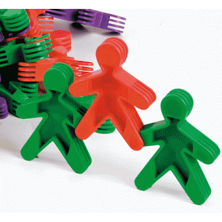 Mensen bouwblokken (kunststof)