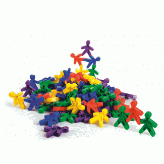 Mensen bouwblokken (kunststof)