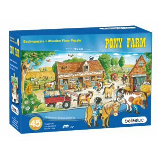 Paardenstal - Vloerpuzzel van Beleduc 