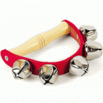 Bellenkrans met houten handvat